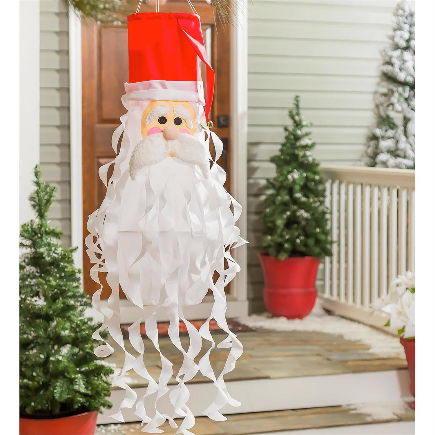 Amazon.com : Evergreen Flag Applique Santa Claus Windsock 3D